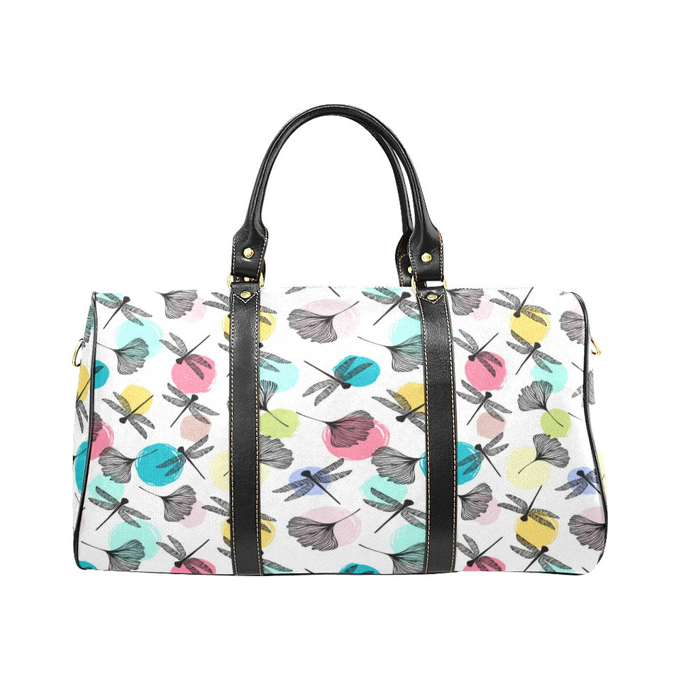 Dragonflies ginkgo leaves pattern Travel Bag