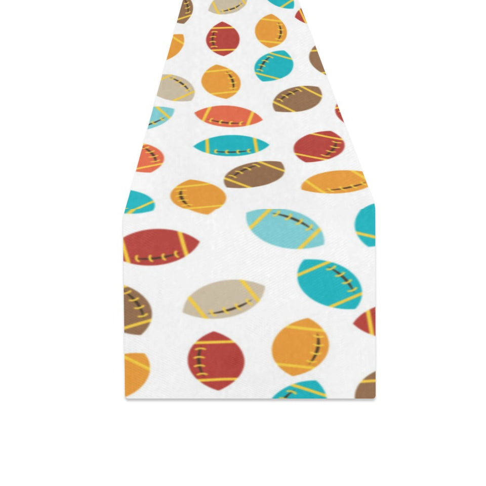 Colorful american football ball pattern Table Runner