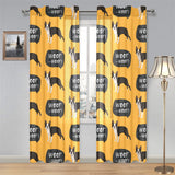 Boston terrier design pattern Gauze Curtain