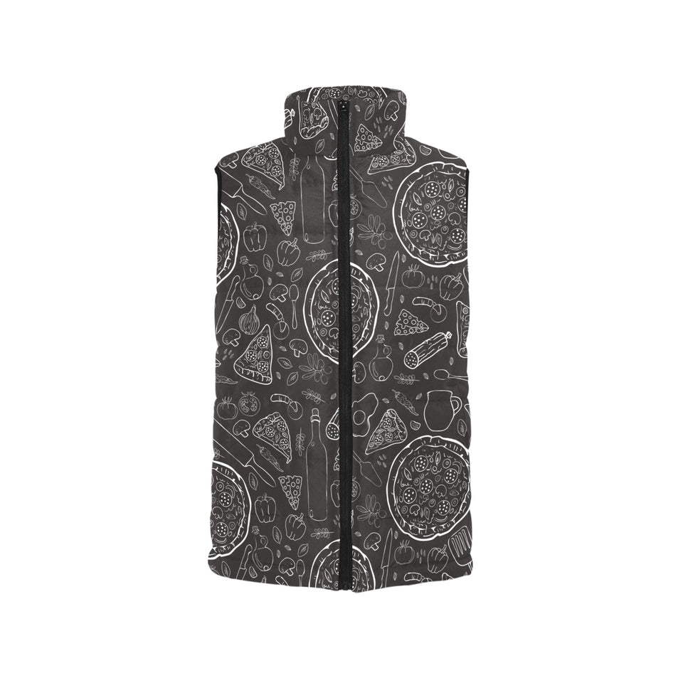 Pizza pattern Women's Padded Vest