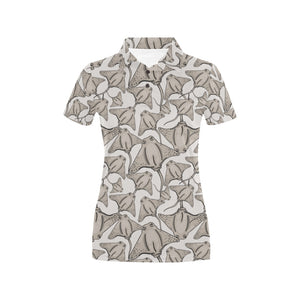 Stingray Pattern Print Design 05 Women's All Over Print Polo Shirt