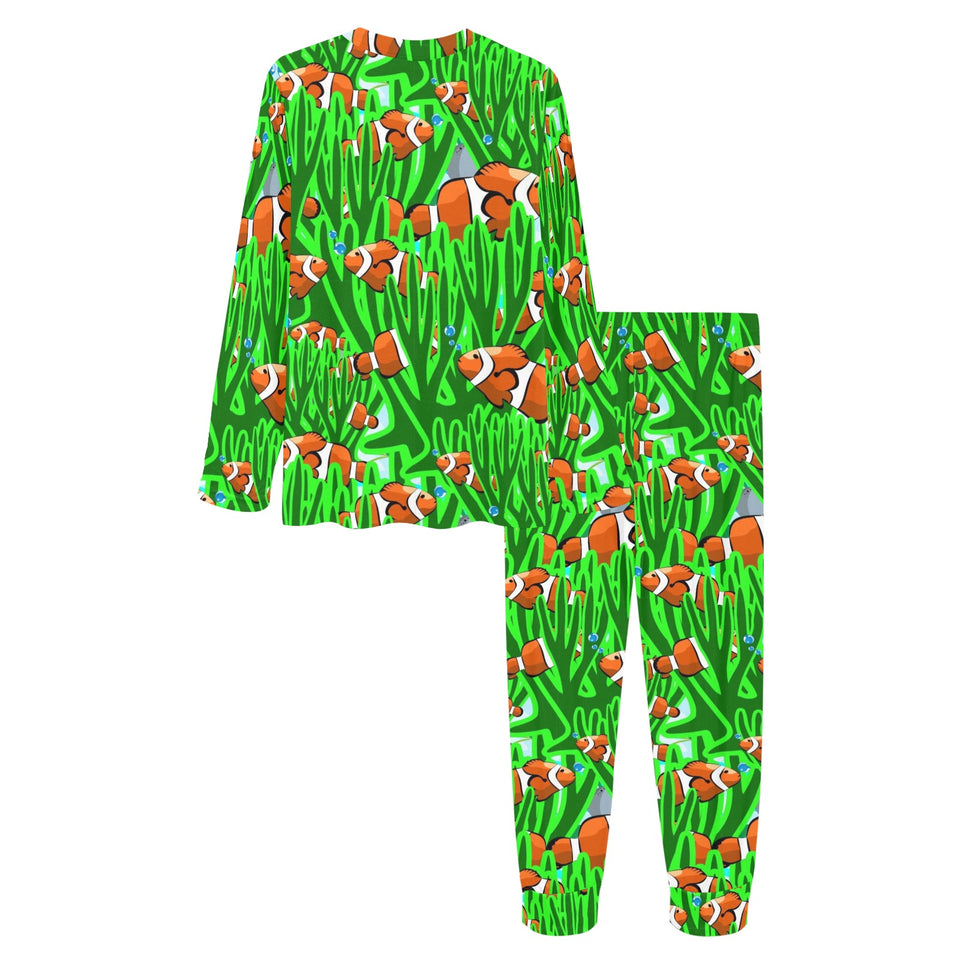 Clown Fish Pattern Print Design 01 Women's All Over Print Pajama Set