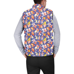 Goldfish Pattern Print Design 04 Men's Padded Vest