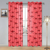Ostrich Pattern Print Design 03 Gauze Curtain