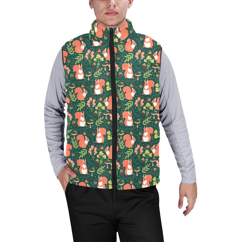 Squirrel Pattern Print Design 03 Men's Padded Vest
