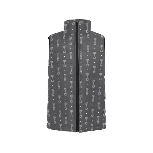 Engine Piston Black Background Pattern Design 02 Men's Padded Vest