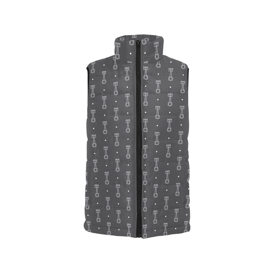 Engine Piston Black Background Pattern Design 02 Men's Padded Vest