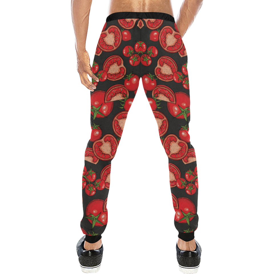 Tomato black background Unisex Casual Sweatpants