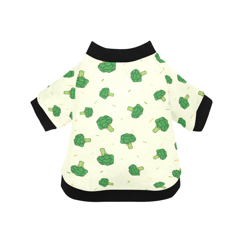 Broccoli pattern All Over Print Pet Dog Round Neck Fuzzy Shirt