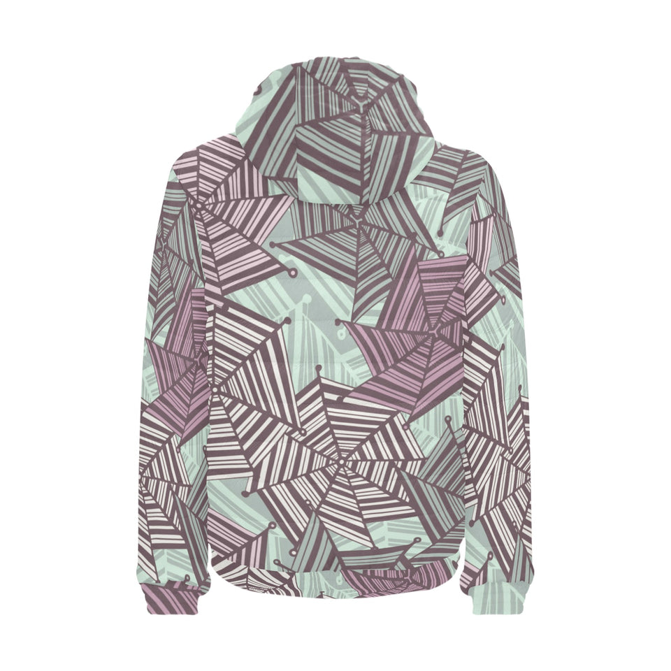 Spider web cobweb design color pattern Men's Padded Hooded Jacket