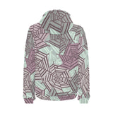 Spider web cobweb design color pattern Men's Padded Hooded Jacket