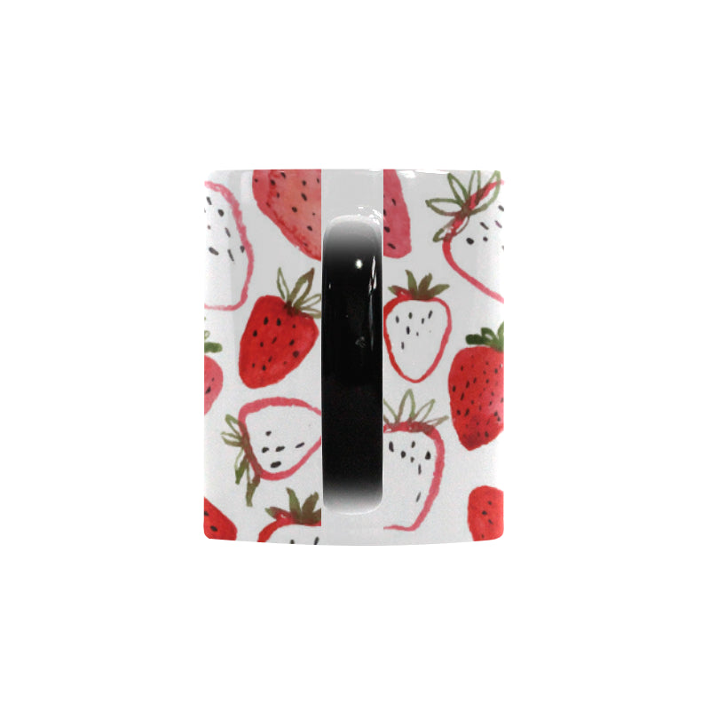 watercolor hand drawn beautiful strawberry pattern Morphing Mug Heat Changing Mug