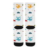 Colorful helicopter pattern Crew Socks