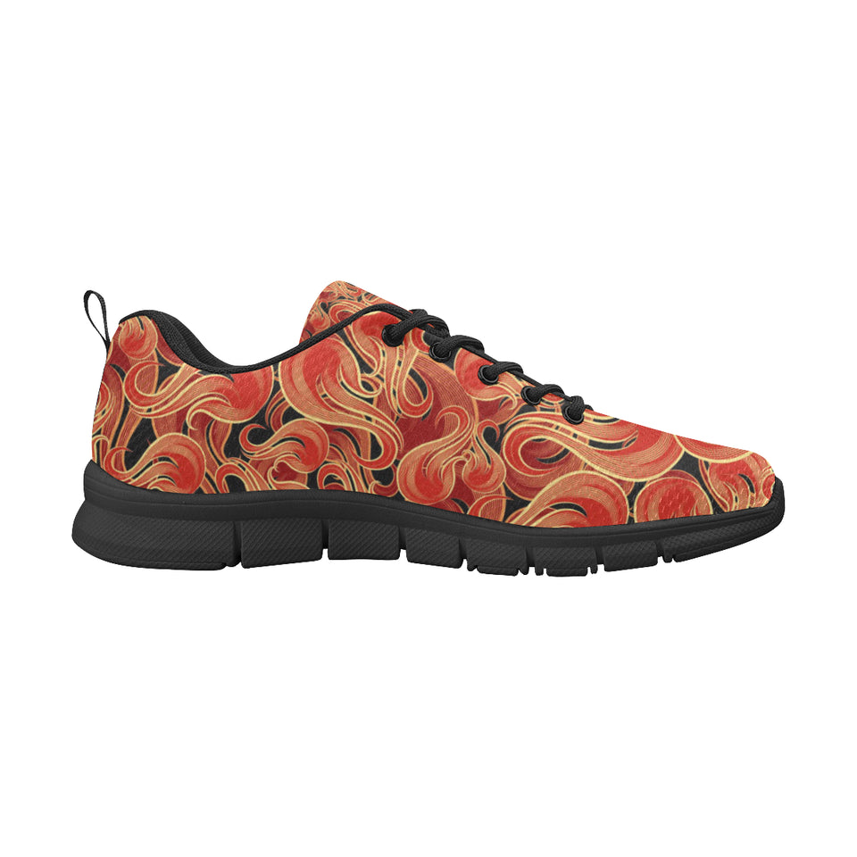 Fire flame pattern Women's Sneaker Shoes