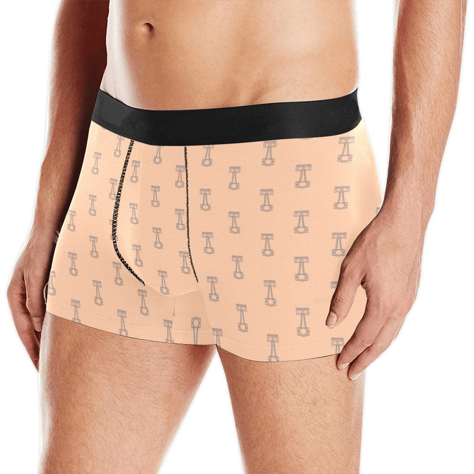 Engine Piston Cream Background Pattern Design 04 Men's All Over Print Boxer Briefs Men's Underwear
