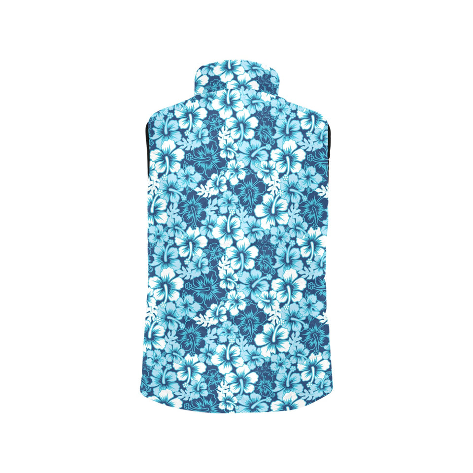 Hibiscus Pattern Print Design 03 Women's Padded Vest