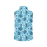 Hibiscus Pattern Print Design 03 Women's Padded Vest