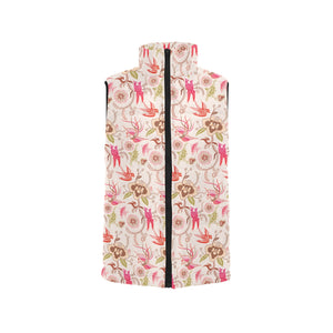 Swallow Pattern Print Design 01 Women's Padded Vest