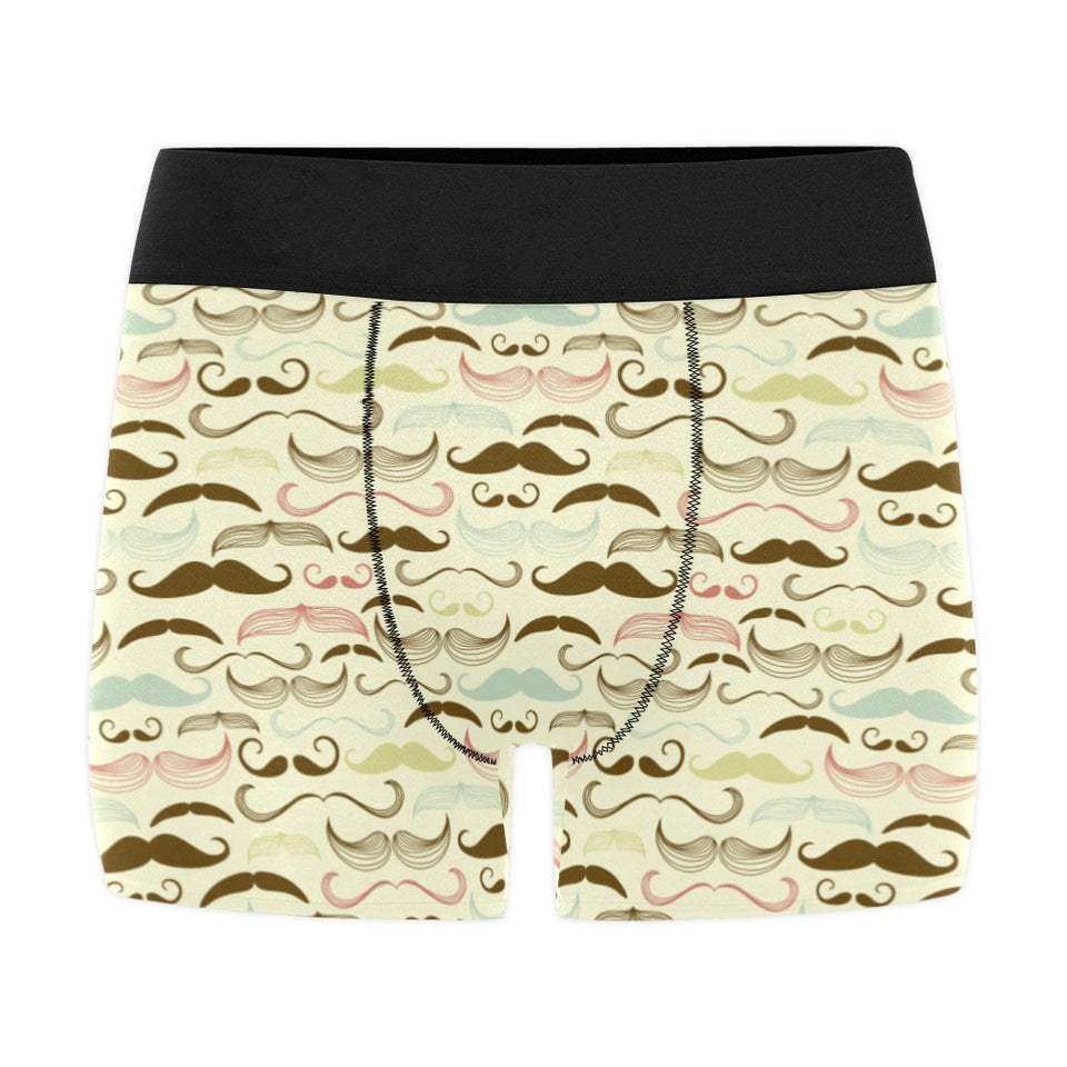 Mustache Beard Pattern Print Design 01 Men's All Over Print Boxer Briefs Men's Underwear