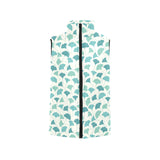 Green ginkgo leaves pattern Women's Padded Vest