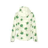 Broccoli pattern Women's Padded Hooded Jacket