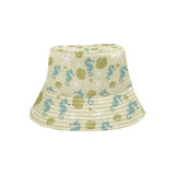 Seahorse shell starfish pattern background Unisex Bucket Hat