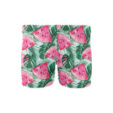 Watermelons tropical palm leaves pattern Men's Swimming Trunks