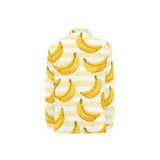 Banana pattern blackground Women's Long Sleeve Polo Shirt