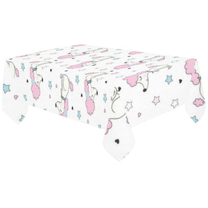 Cute poodle dog star pattern Tablecloth