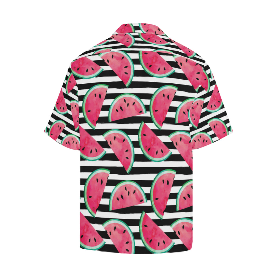 Watercolor paint textured watermelon pieces Men's All Over Print Hawaiian Shirt