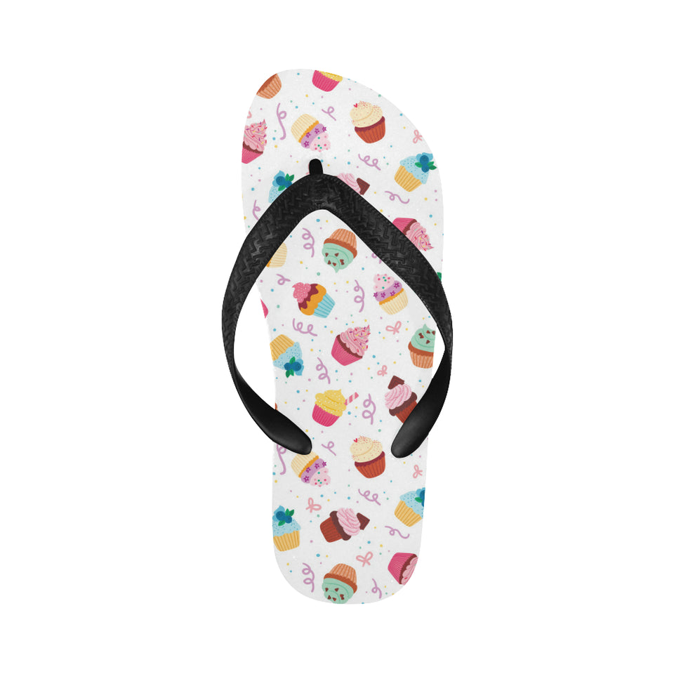 Cake cupcake design pattern Unisex Flip Flops