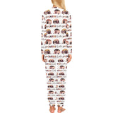 Camper Van Pattern Print Design 01 Women's All Over Print Pajama Set