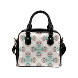 Square floral indian flower pattern Shoulder Handbag