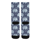 Elephant tribal design pattern Crew Socks