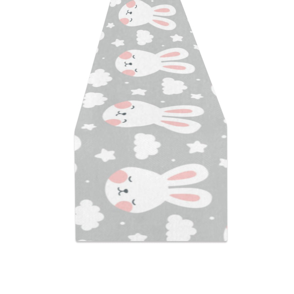 Rabbit cloud Pattern Table Runner