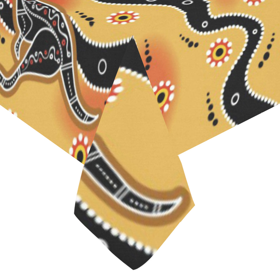 Kangaroo Australian aboriginal art pattern Tablecloth