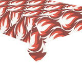 Fire flame symbol design pattern Tablecloth