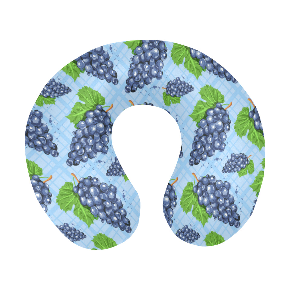 Watercolor grape pattern U-Shaped Travel Neck Pillow