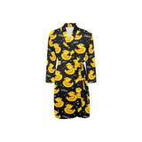 Duck Pattern Print Design 05 Men's Long Sleeve Belted Night Robe