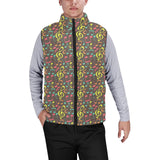 Music Notes Pattern Print Design 05 Men's Padded Vest