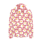 Fried Eggs Pattern Print Design 03 Men's Padded Hooded Jacket