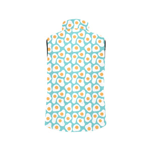 Fried Eggs Pattern Print Design 04 Men's Padded Vest