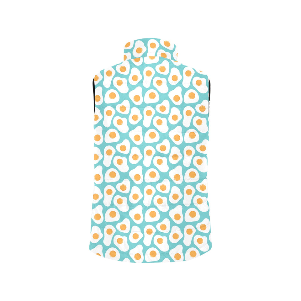 Fried Eggs Pattern Print Design 04 Men's Padded Vest