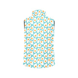Fried Eggs Pattern Print Design 04 Men's Padded Vest