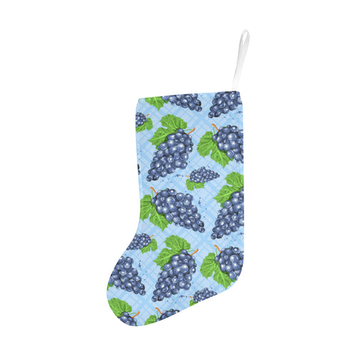 Watercolor grape pattern Christmas Stocking