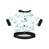 Crocodile diver pattern All Over Print Pet Dog Round Neck Fuzzy Shirt