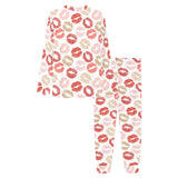 Lips Pattern Print Design 04 Women's All Over Print Pajama Set