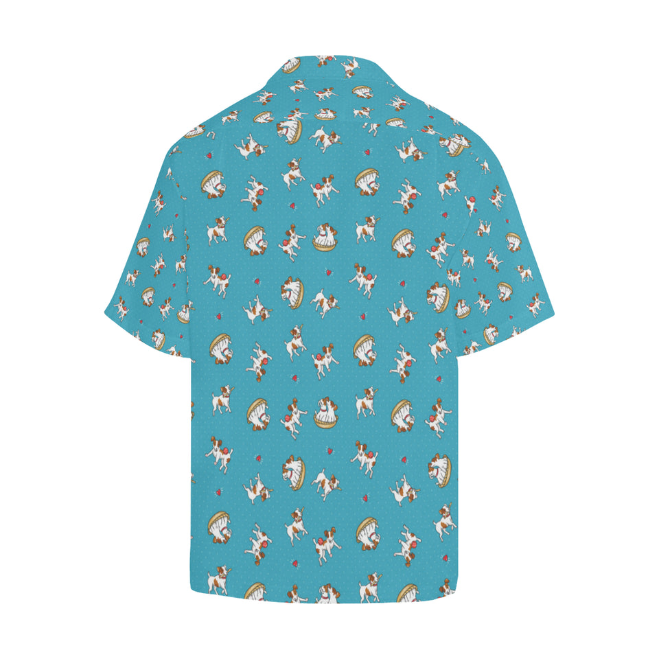 Jack Russel Pattern Print Design 03 Men's All Over Print Hawaiian Shirt (Model T58)