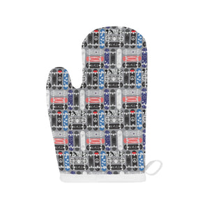 Skate Board Pattern Print Design 04 Heat Resistant Oven Mitts