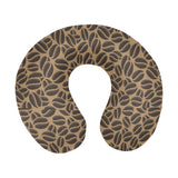 Coffee bean on brown background U-Shaped Travel Neck Pillow